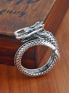 欧美风龙头开口戒指