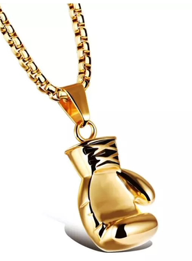 健身拳击手套钛钢运动朋克风吊坠