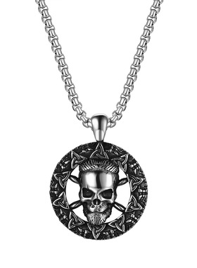 北欧维京奥丁凯尔特结复古嘻哈钛钢不锈钢项链吊坠首饰