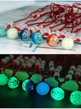 抖音绳子韩国情侣夜光星空锁骨链