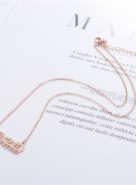 确认过眼神我遇上对的人 流行钛钢项链 日韩爆款时尚女生日礼物