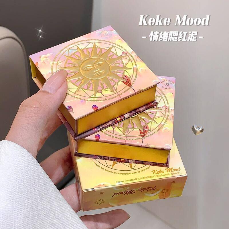 KEKEMOOD太阳花情绪腮红泥腮红膏状易上色顺滑不卡裸妆蜜桃色