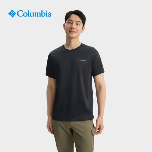 Columbia哥伦比亚户外春夏情侣款速干运动圆领透气短袖T恤AE1419