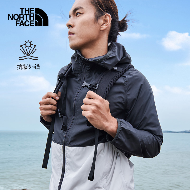 TheNorthFace北面皮肤衣男夏季户外运动轻薄款透气防晒衣外套4NEF