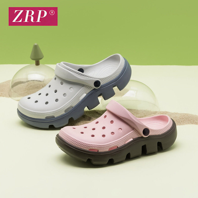 2026新款百搭凉鞋花园鞋厚底洞洞鞋EVA一体成型两穿半拖凉拖鞋