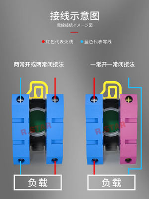 R.STAR2蘑菇头按钮关22mm自锁自复位电源启动开停止常开R2B-M410G