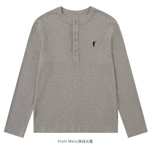 打底衫 From 长袖 Mars T恤内搭秋冬设计感小众Polo领百搭 小马刺绣