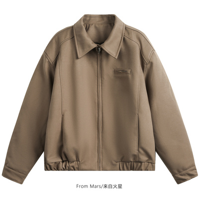 正在發生加厚宽松拉链棉衣外套