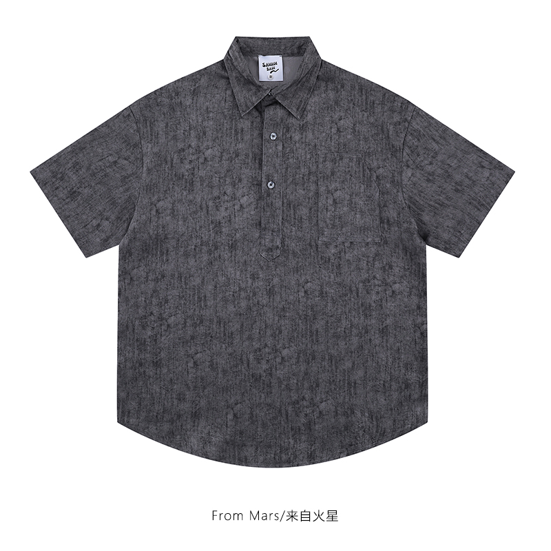 选择逃避宽松百搭短袖衬衫