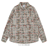 衬衫 From 复古做旧格子印花港味宽松休闲长袖 吊人胃口 chic Mars