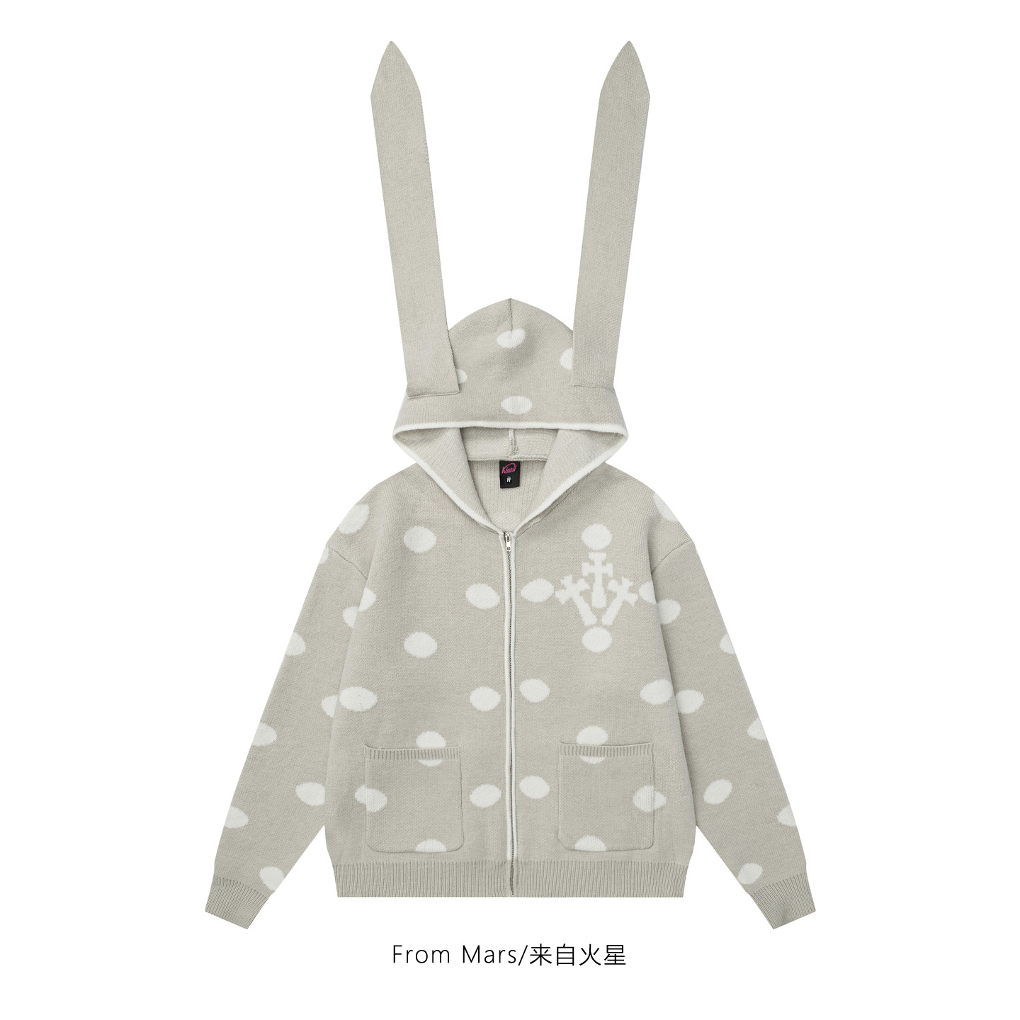 日有小暖兔耳朵宽松针织衫毛衣