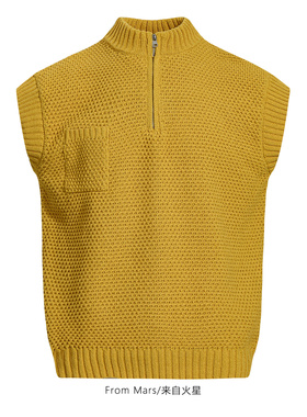 From Mars The upper body knows half zipper vest sweater