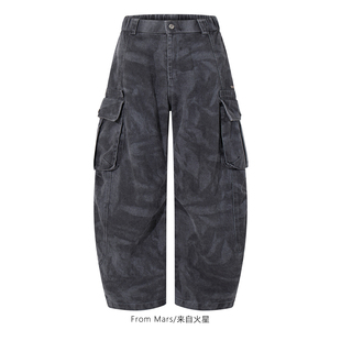 Mars 长裤 人各有路 高街痞帅迷彩休闲宽松弯刀阔腿工装 美式 From