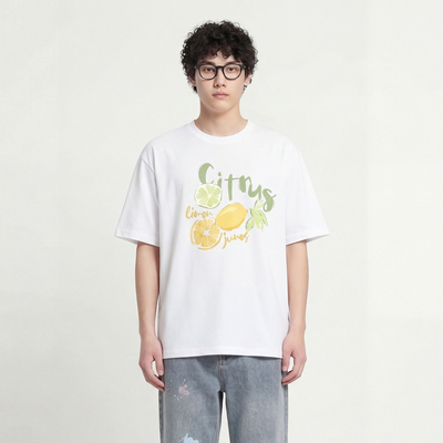 Citrus水果半袖宽松圆领短袖T恤