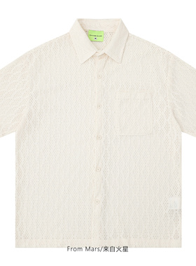 FromMars Not far from the end,pure color short-sleeved shirt