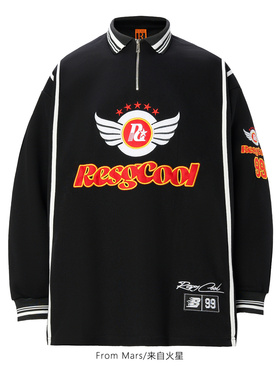 FromMars Recently smooth casual letters long-sleeved T-shirt