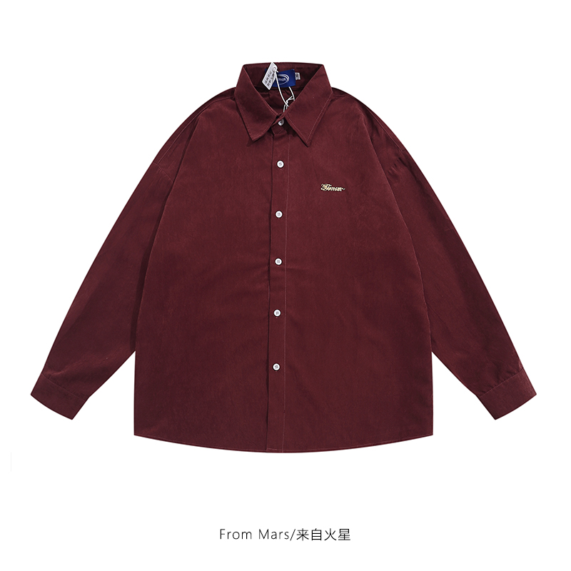 简约休闲宽松百搭男女长袖衬衫