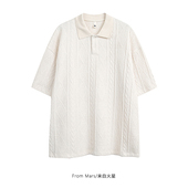 From T恤上衣 日系休闲翻领设计感宽松情侣百搭短袖 Mars 近日歌单