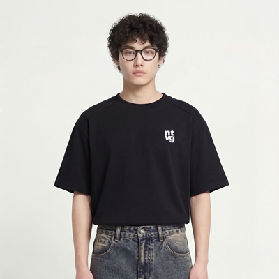 简约小标日系ntvg字母短袖T恤BF