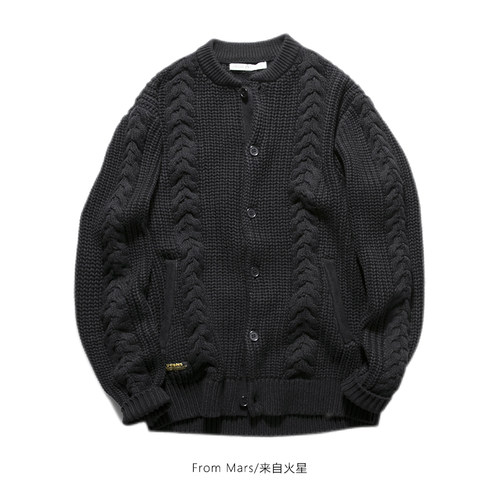 成熟的选择开衫棒球服毛衣外套
