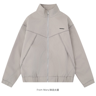 From Mars Sometimes simple retro loose stand-neck jacket