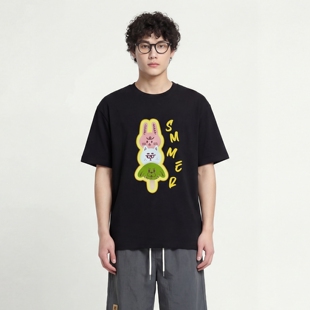 From Mars Animal candied gourd short-sleeved loose T-shirt