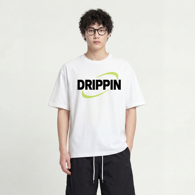 DRIPPIN椭圆标印花T恤纯棉宽松