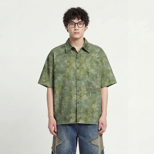 FromMars Days are clean and loose casual short-sleeved shirt