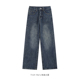 Mars 美式 潮牌做旧阔腿直筒牛仔裤 From 宽松vintage百搭休闲长裤