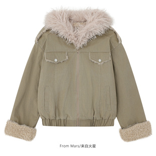 happiness plus velvet From cotton Harvest thick coat Mars