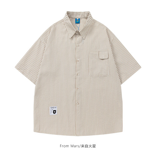 短袖衬衫宽松痞帅休闲衬衣上衣