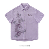 Mars 花花蝴蝶 国潮花卉印花慵懒风古着感休闲宽松短袖 From 衬衫