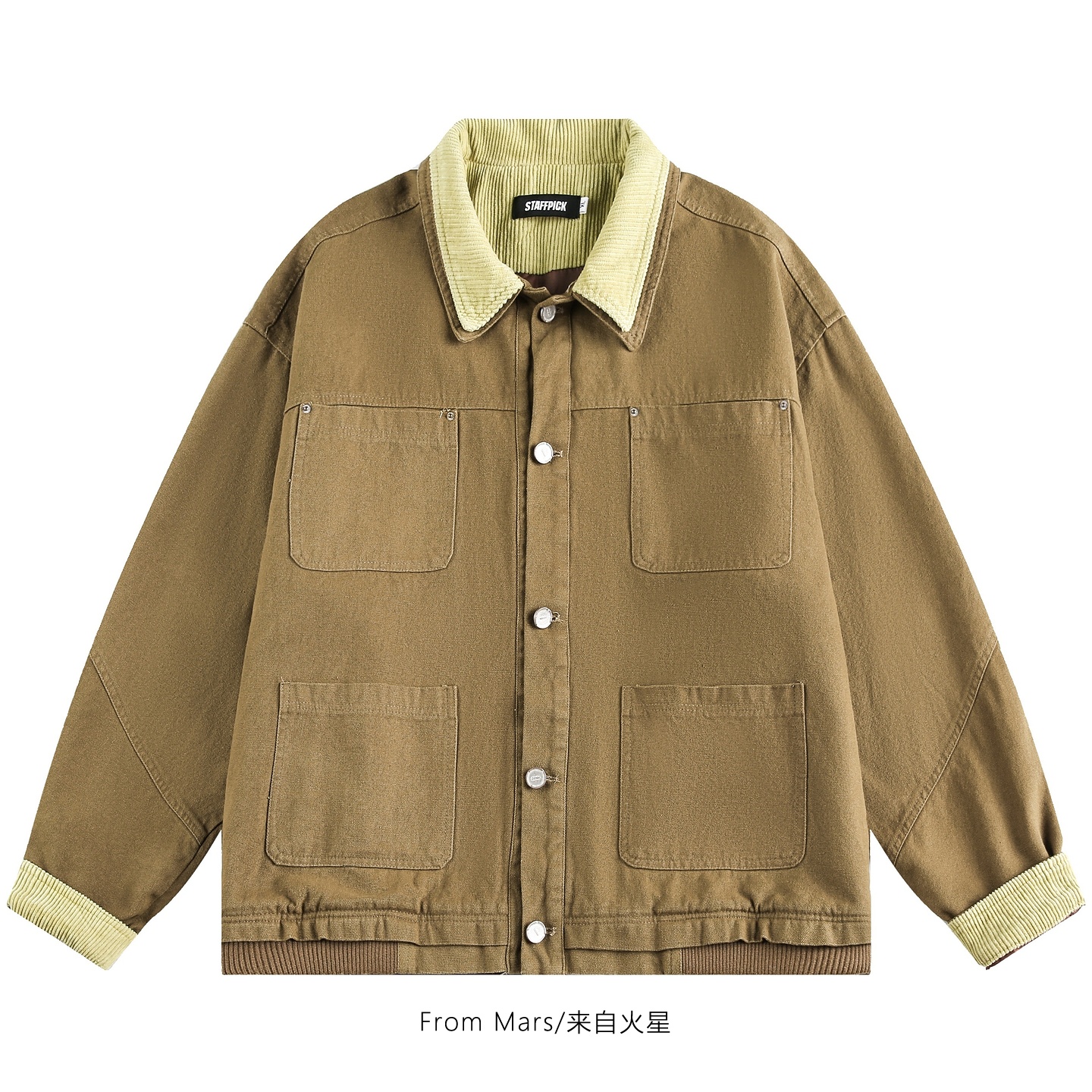 设计感宽松多口袋夹克外套