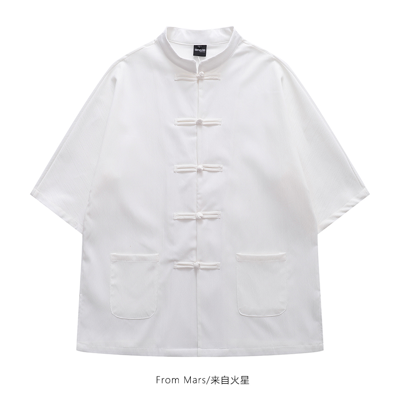 简约男女宽松休闲短袖衬衫