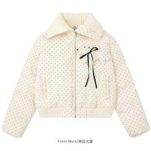 polka coat Falling cotton thick dot with love Mars From