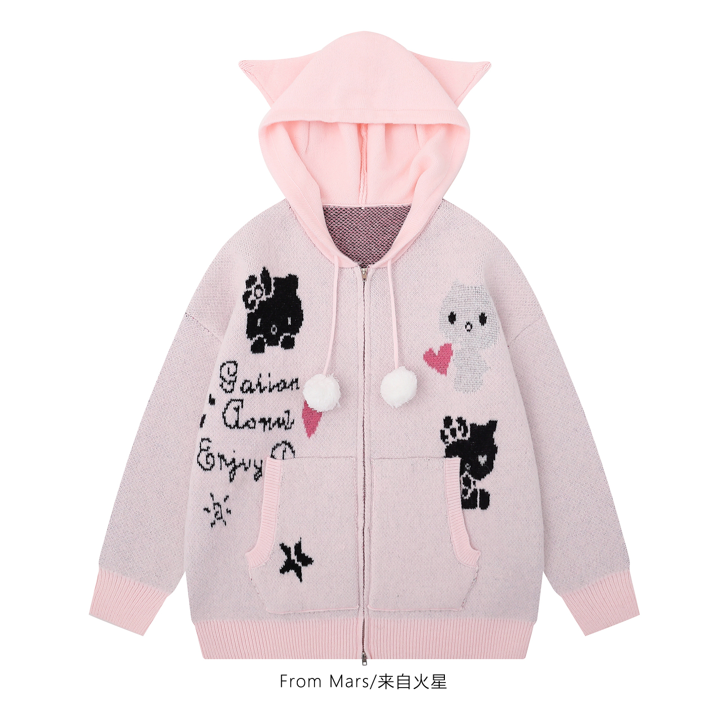 韩系小众提花情侣针织毛衣