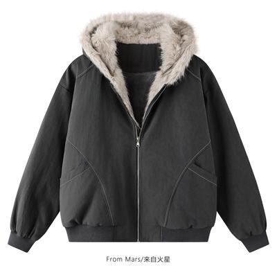 离开借口宽松保暖设计感羽绒服