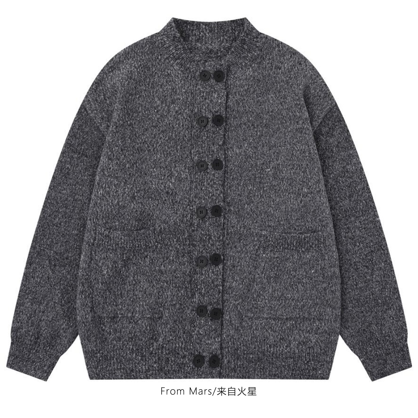 都要沉稳百搭双排扣开衫毛衣