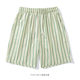 Mars清新 草香 潮牌小清新条纹直筒短裤 From 宽松情侣休闲五分裤