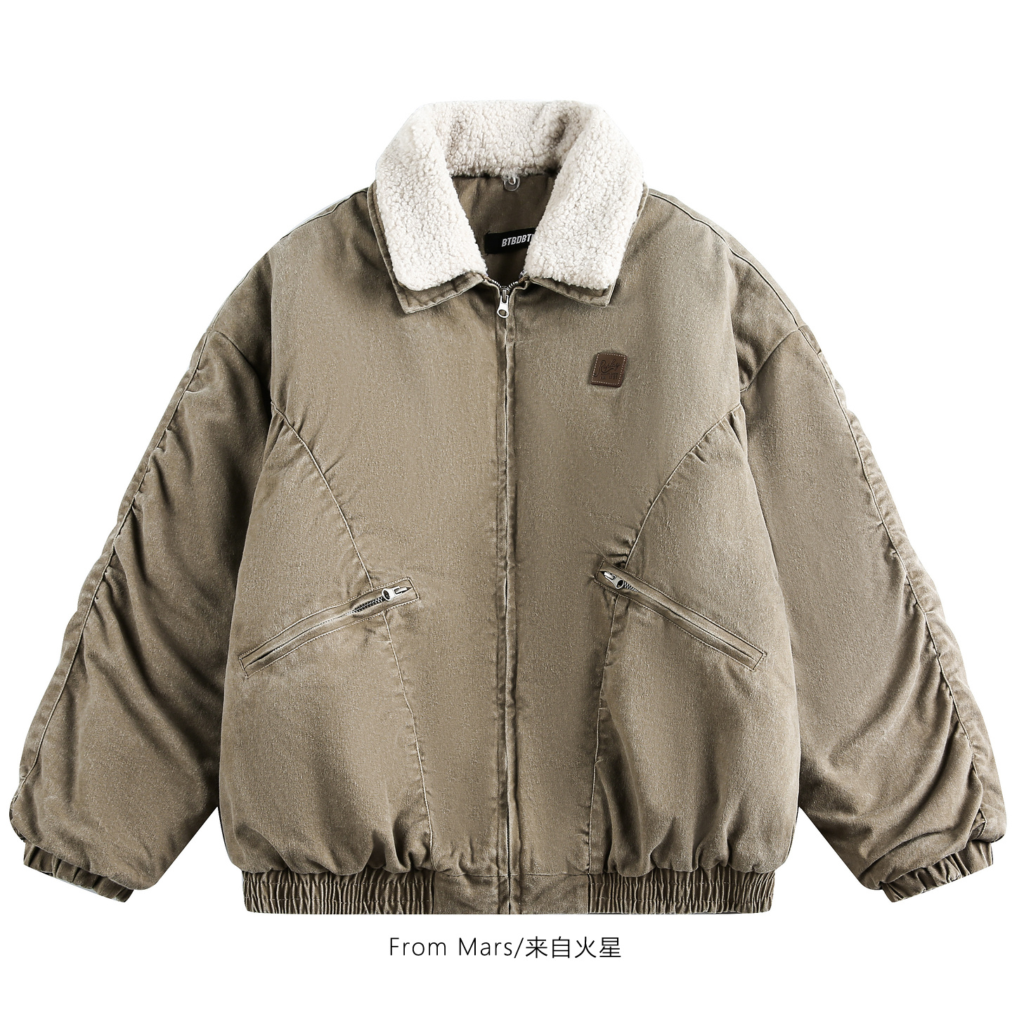 翻领男女羊羔毛加厚棉衣BF