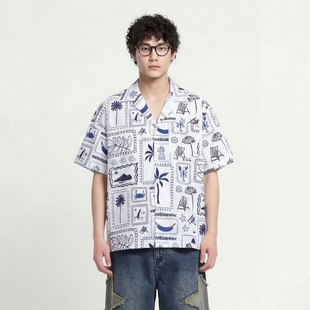 From Mars Loose short-sleeved shirt blowing the sea breeze