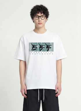 From Mars Skateboard silhouette oversize half-sleeve top