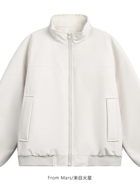 From Mars Loose stand collar thick cotton coat jacket