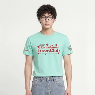From Mars Red caring short-sleeved casual T-shirt