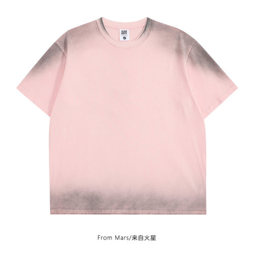 泼墨画简约慵懒圆领百搭短袖