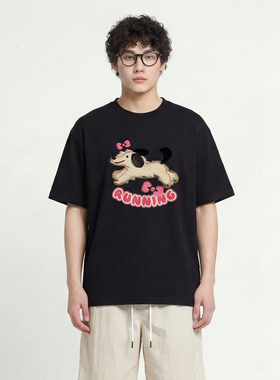 From Mars Hand-painted style dog street style short sleeves