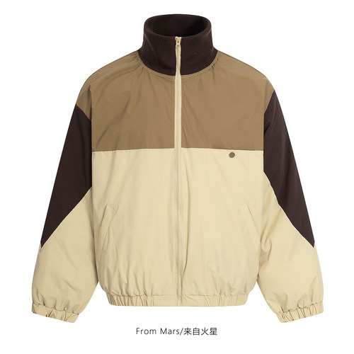 总要来趟拼接宽松BF加厚棉衣