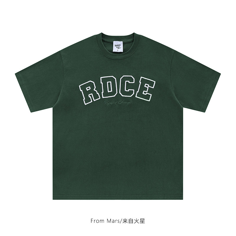 From Mars 有序的发生着 欧美高街字母刺绣宽松情侣短袖T恤夏季BF