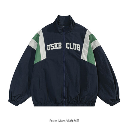 From Mars Energy-filled stand-neck jacket loose casual