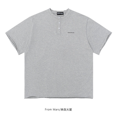 纯色字母印花男女短袖T恤ins